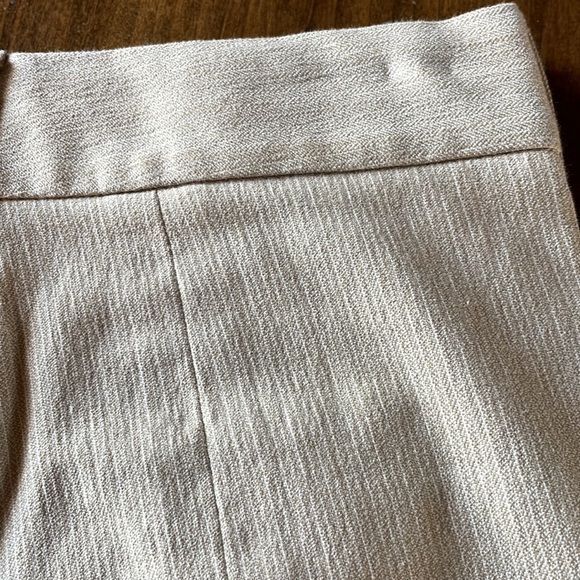 THEORY Tan Stripe Flat Front Pant 0 - Picture 2 of 3